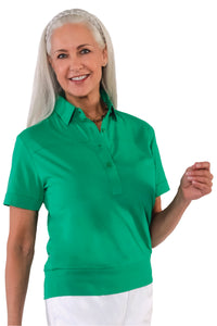 Banded Bottom Solid Polo | Kelly Green 239
