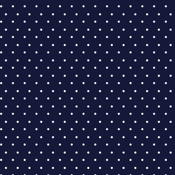 Q-Skirt Print | Navy Pin Dot 50F