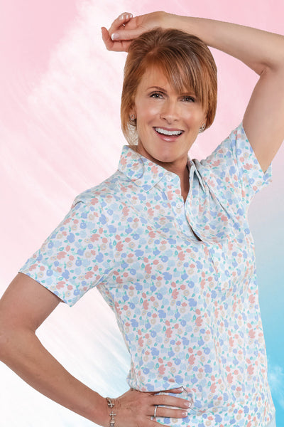 Short Sleeve Print Polo | Sunny Side 57E