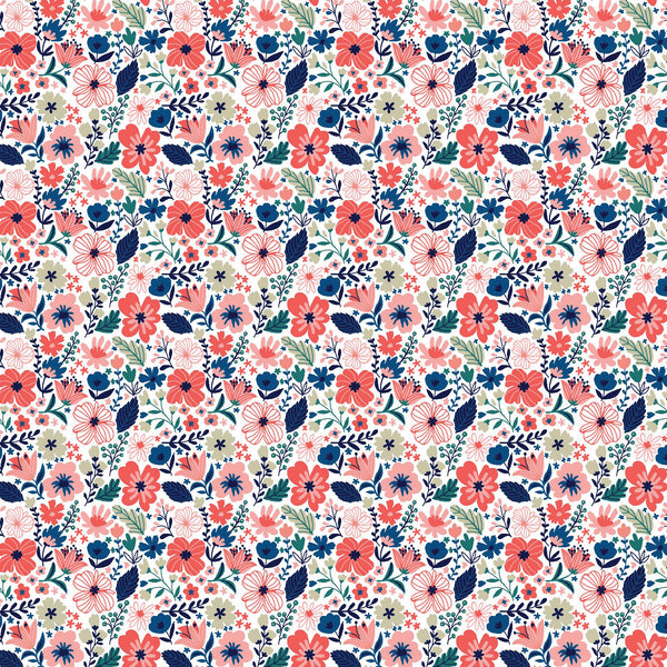 PETITE Short Sleeve Print Polo | Sweet Briar 60C