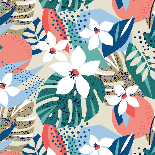 PETITE Three Quarter Sleeve Print Polo | Aloha 60D