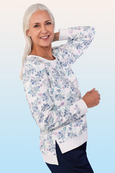 French Terry Print Sweatshirt | Fresh Floral 62D