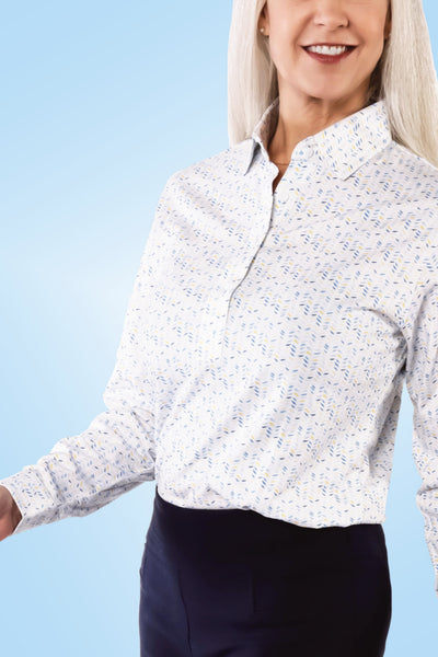 Long Sleeve Print Polo | This n That 63C