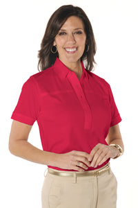 Short Sleeve Solid Polo | Red 040 - Leonlevin