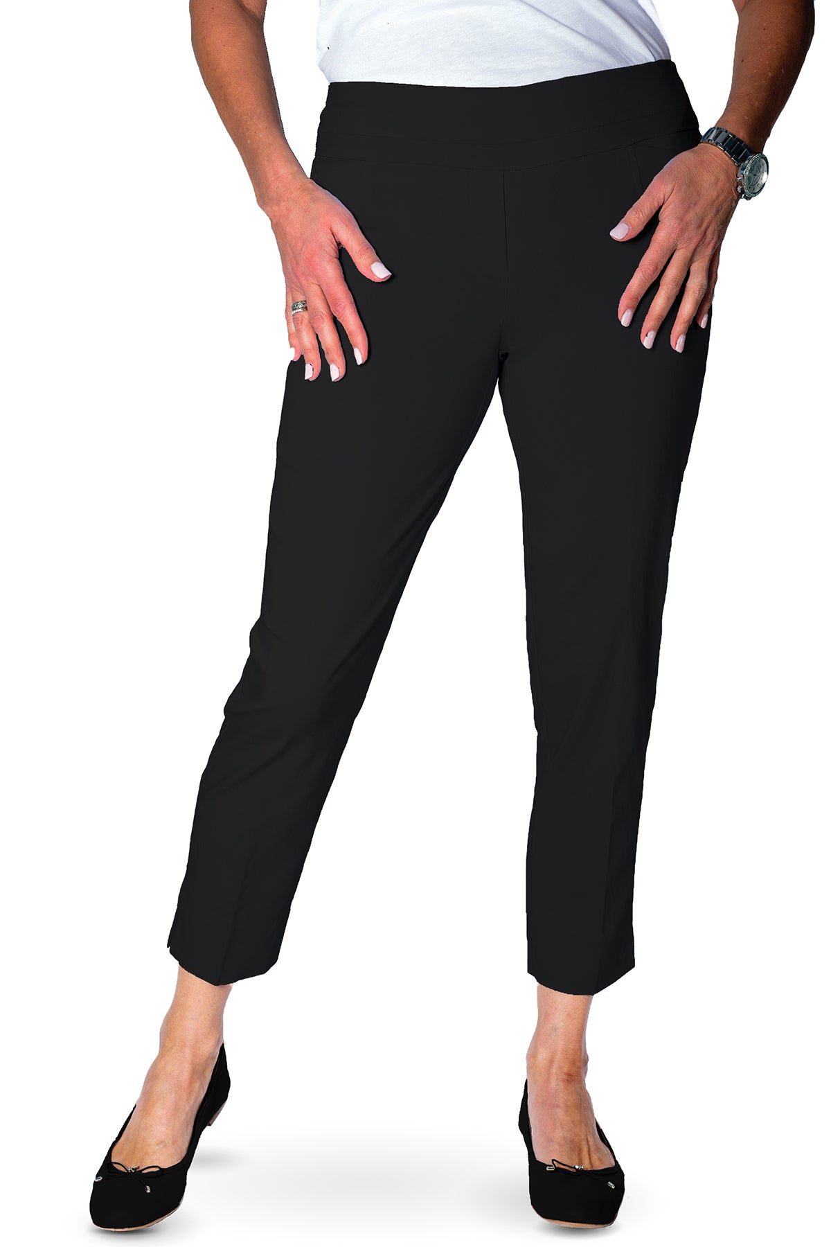 Comfort Stretch Ankle Pant | Black 090 - Leonlevin