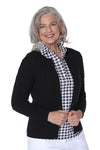 Cotton Cable Cardigan | Black 090 - Leonlevin
