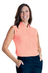 Sleeveless Solid Polo | Apricot 20A - Leonlevin