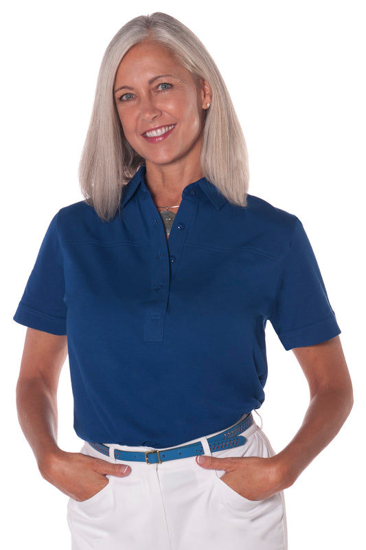 Short Sleeve Solid Polo | Bright Admiral 20C - Leonlevin