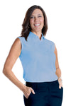 Sleeveless Solid Polo | Wedgewood 20P - Leonlevin