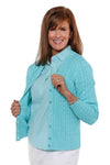 Cotton Cable Cardigan | Beach Glass 226 - Leonlevin