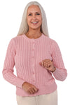 Cotton Cable Cardigan | Rose 228