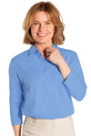 Three Quarter Sleeve Solid Polo - Leonlevin
