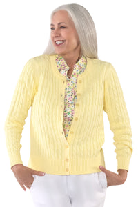 Cotton Cable Cardigan | Buttercup 244