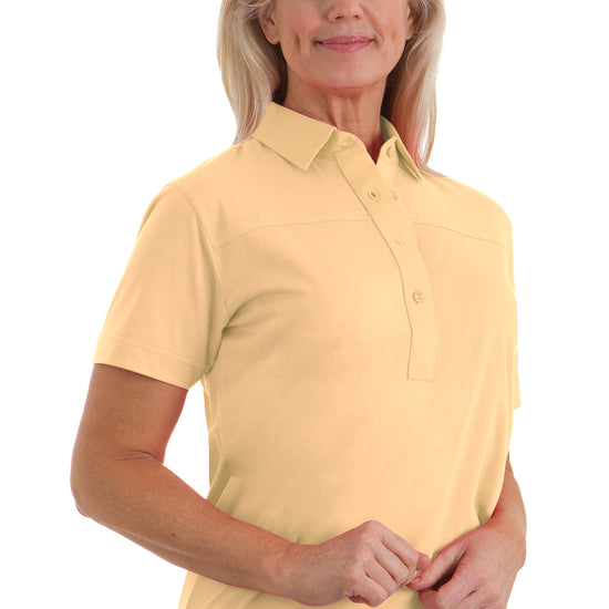 Short Sleeve Solid Polo | Harvest Yellow 33P - Leonlevin