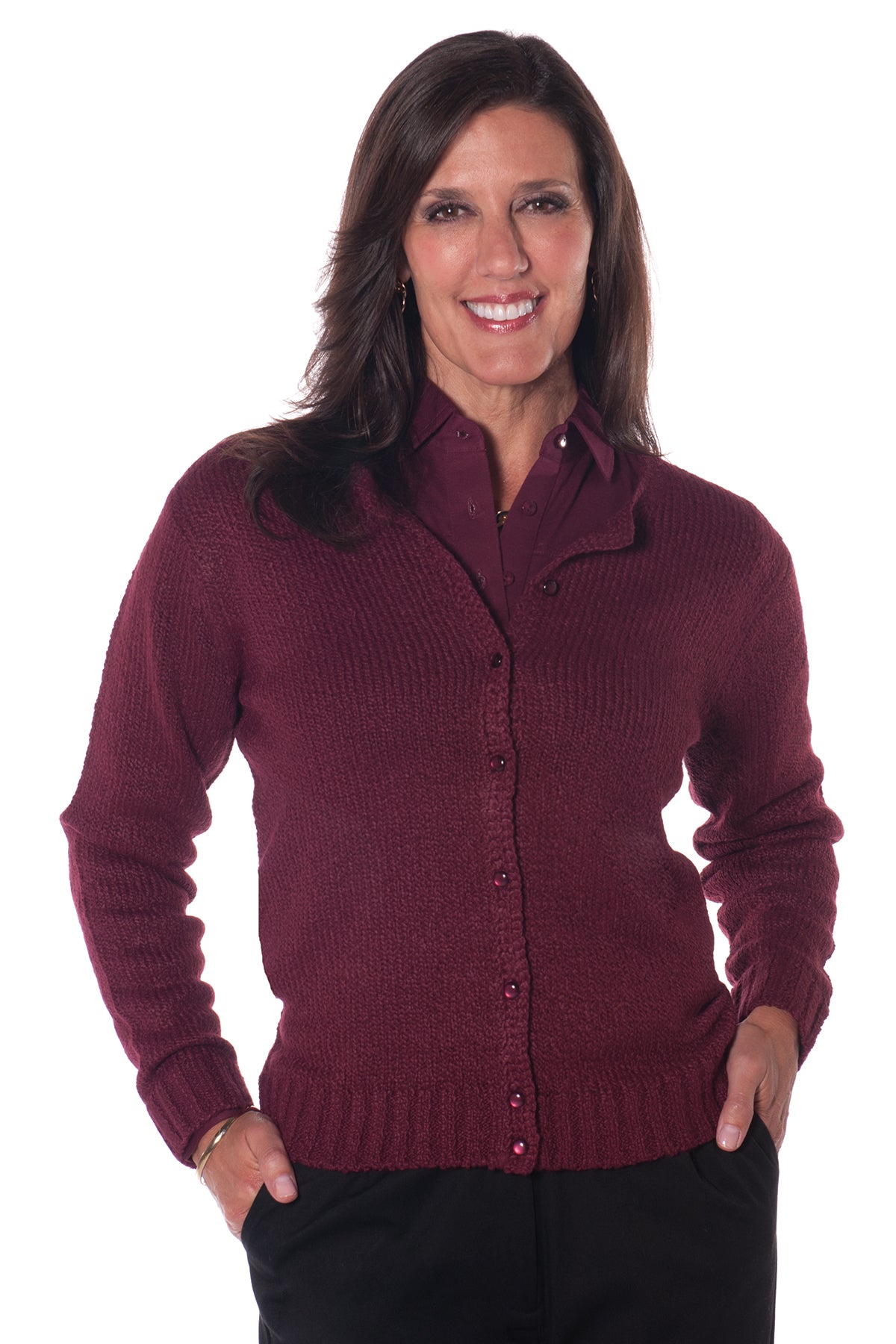 America's Favorite Cardigan | Cranberry 35P - Leonlevin