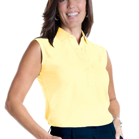 Sleeveless Solid Polo | Lemonade 509 - Leonlevin