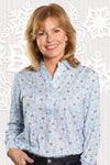 Long Sleeve Print Polo | Season's Splendor 51C - Leonlevin