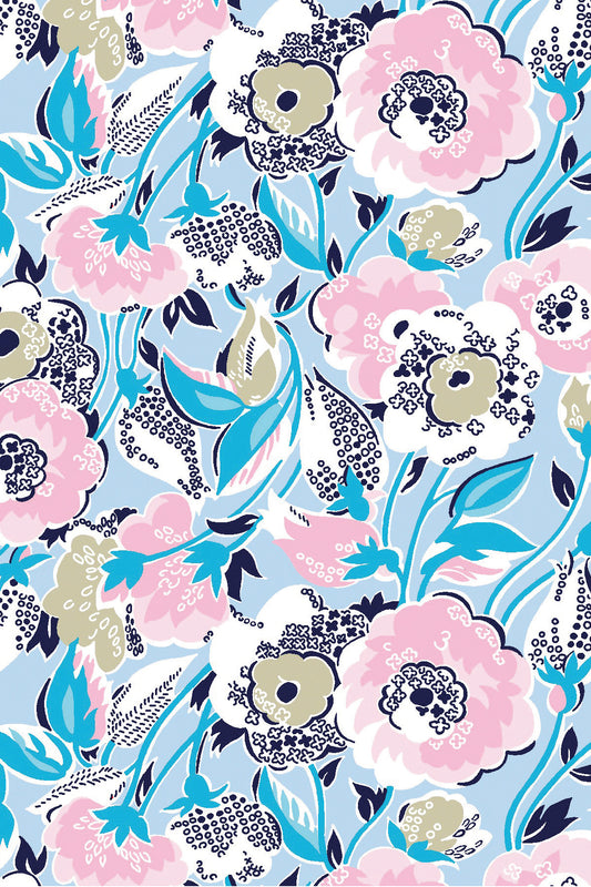 Three Quarter Sleeve Print Polo | Belle Flower 53D - Leonlevin