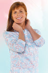 Three Quarter Sleeve Print Polo | Sakura 53E - Leonlevin
