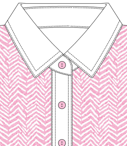 Short Sleeve Print Polo | Ups and Downs 55D - Leonlevin