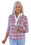 Three Quarter Sleeve Print Polo | Flying Colors 56A - Leonlevin