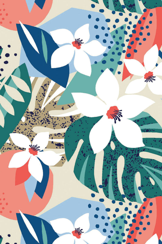 PETITE Three Quarter Sleeve Print Polo | Aloha 60D