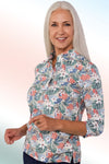 Three Quarter Sleeve Print Polo | Aloha 60D