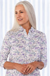 Three Quarter Sleeve Print Polo | Rave Review 61D
