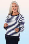 French Terry Print Sweatshirt | Classic Navy 62A