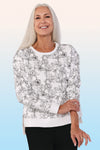 French Terry Print Sweatshirt | Peony 62C