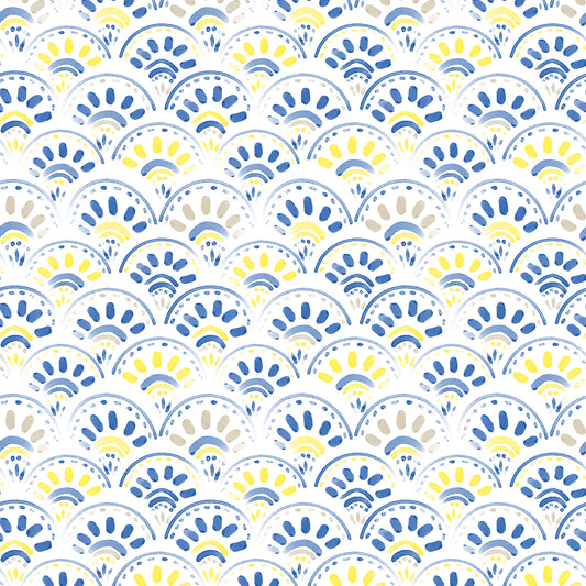 Three Quarter Sleeve Print Polo | Hello Sunshine 63B