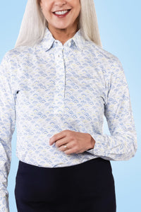 Long Sleeve Print Polo | Hello Sunshine 63B