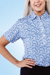 PETITE Short Sleeve Print Polo | Seaway 63E