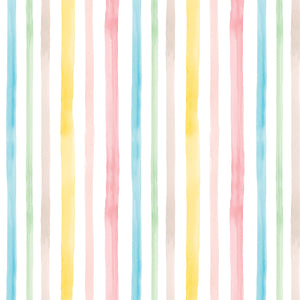 Three Quarter Sleeve Print Polo | Sorbet Stripe 64B