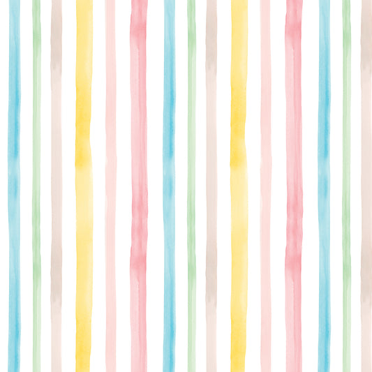 PETITE Three Quarter Sleeve Print Polo | Sorbet Stripe 64B