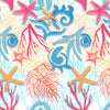 Short Sleeve Print Polo | Coral Reef 67A