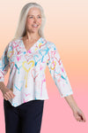 Asymmetrical V-Neck Tee - Leonlevin