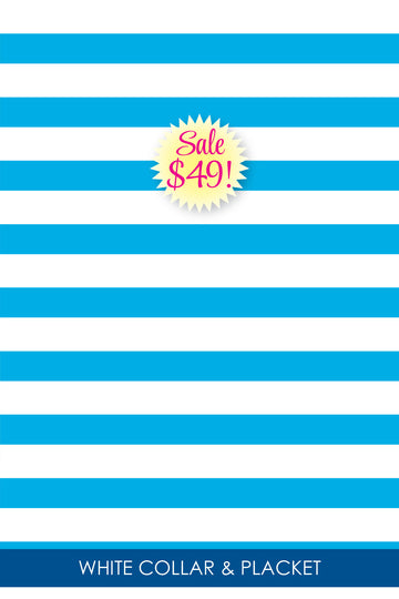 Long Sleeve Print Polo | Cabana Stripe 68D