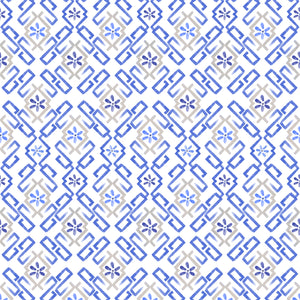 Short Sleeve Print Polo | Lattice Work 69C