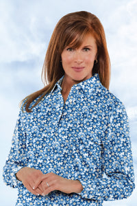 Long Sleeve Print Polo | Daisy Chain 73C
