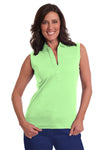 Sleeveless Solid Polo | Spearmint 751 - Leonlevin