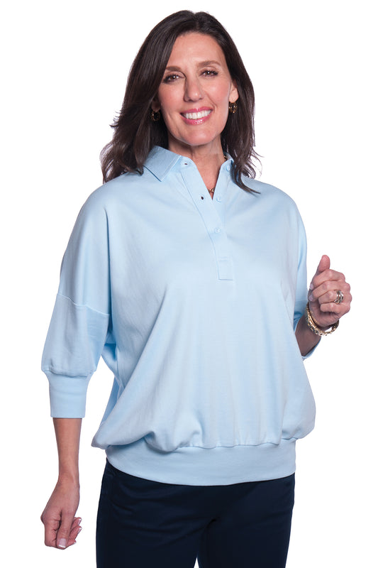 One Size Fits All Solid Polo | Bluebell 755 - Leonlevin