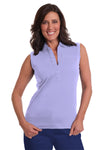 Sleeveless Solid Polo | Pansy 758 - Leonlevin
