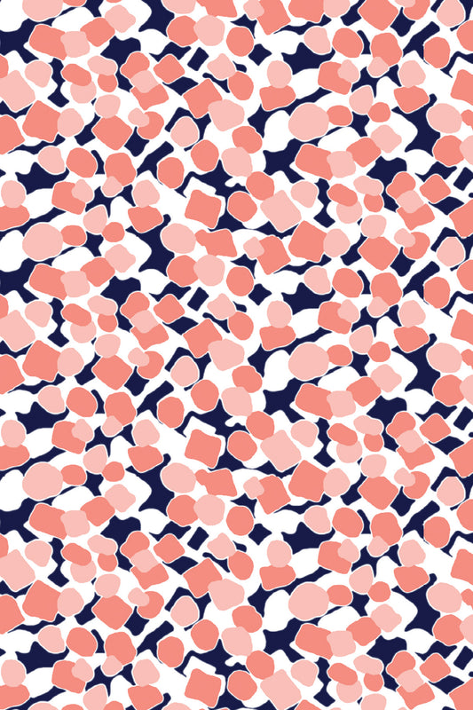 Three Quarter Sleeve Print Polo | Pebbles 76C - Leonlevin