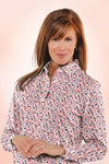 Long Sleeve Print Polo | Pebbles 76C - Leonlevin