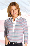 PETITE Three Quarter Print Polo | Star Studded 78A