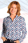 Long Sleeve Print Polo | Pop-Floral 78C