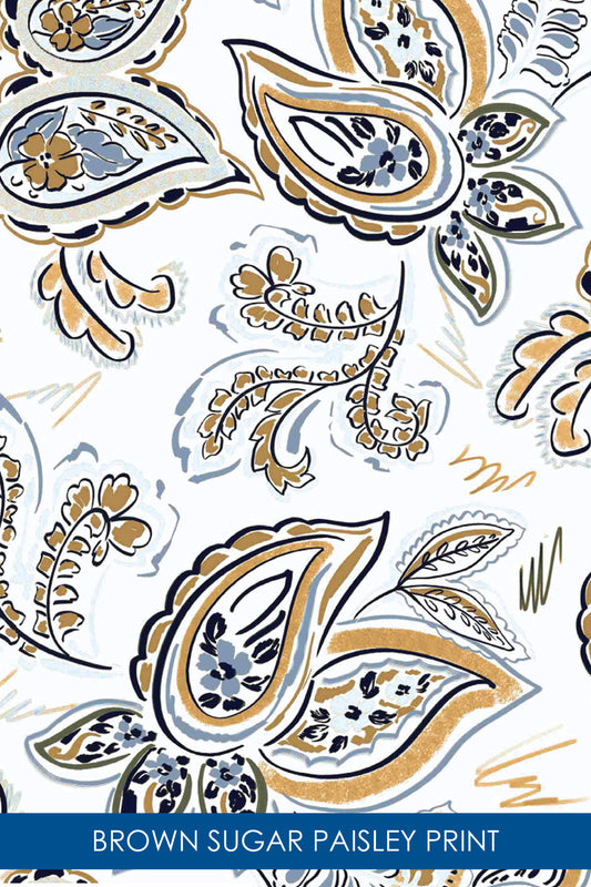 Q-Skirt Print | Brown Sugar Paisley CW3 - Leonlevin