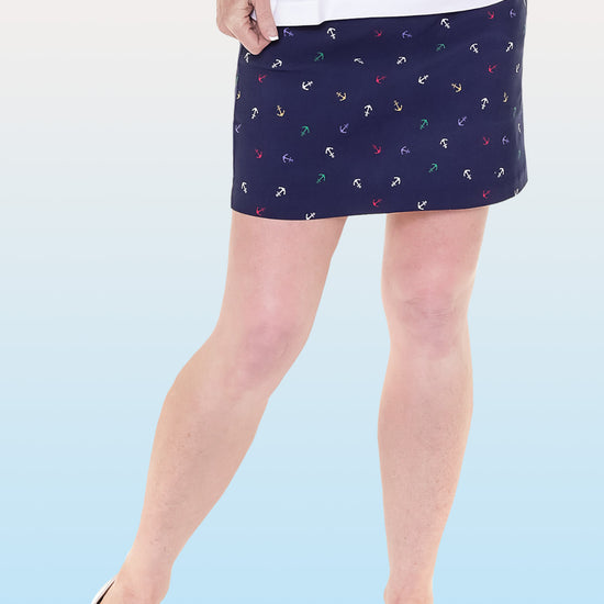 Q-Skirt Print | Cape May Multi Anchor CW6 - Leonlevin