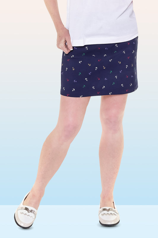 Q-Skirt Print | Cape May Multi Anchor CW6 - Leonlevin